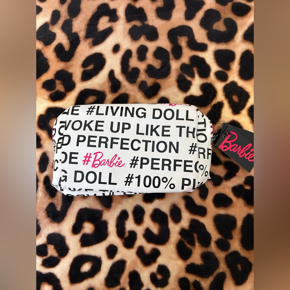 Rare! With flaws Barbie x Forever 21 limited edition logo makeup bag